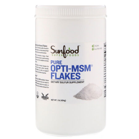 Sunfood, Flocos Opti-MSM Puros, 454 g (1 lb)