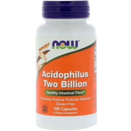 Now Foods, Acidophilus Dois Bilhões, 100 Cápsulas