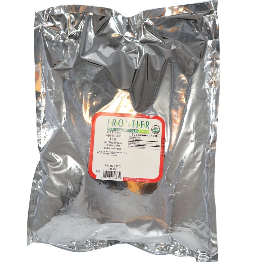 Frontier Natural Products, Folha Orgânica Cortada & Peneirada de Hortelã-Verde, 16 oz (453 g) - Imagem 2