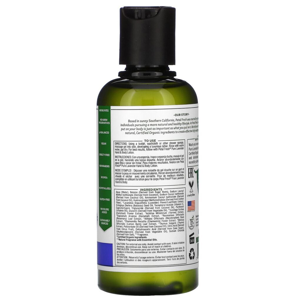 Petal Fresh, Puro, Gel Suavizante de Banho & Limpeza, Lavanda, 90 ml - Imagem 2