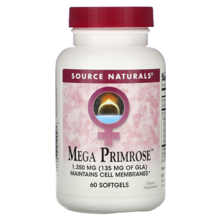 Source Naturals, Mega Primrose, 60 cápsulas softgel