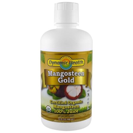 Dynamic Health Laboratories, Certified Organic Mangosteen Gold, 100% Juice, 32 fl oz (946 ml)