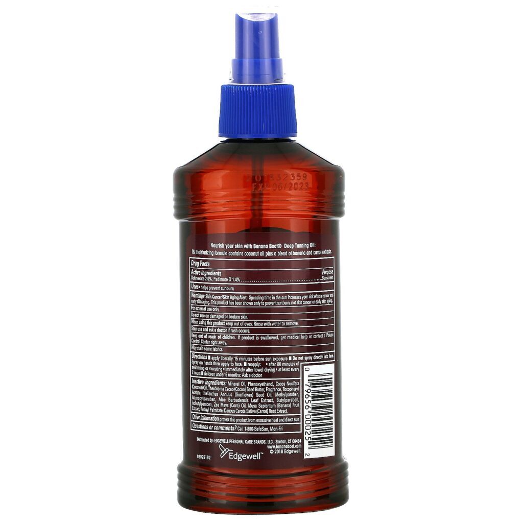 Banana Boat, Óleo bronzeador intenso, Protetor solar em spray, FPS 4, 236 ml - Imagem 2