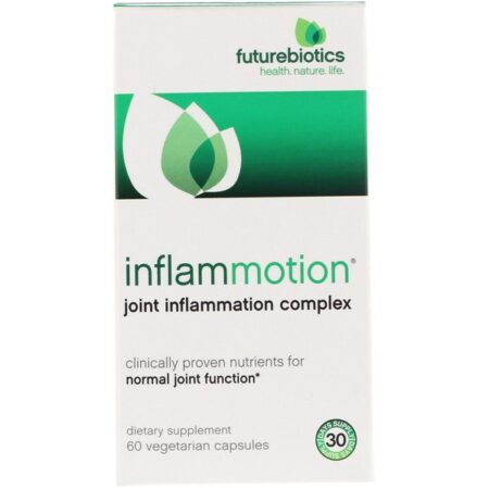 FutureBiotics, InflamMotion, Complexo para Inflamação nas Articulações, 60 Cápsulas Vegetais