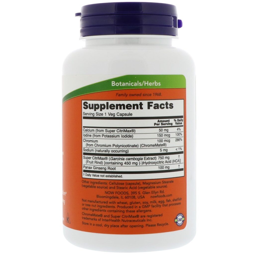 Now Foods, Super CitriMax, 90 cápsulas veg - Imagem 2