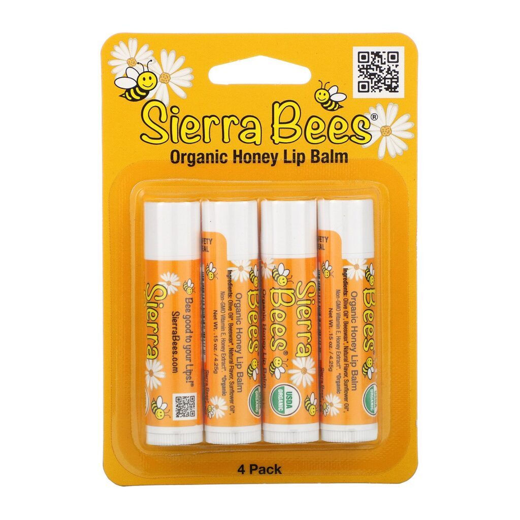 Sierra Bees, Bálsamos Labiais Ôrganicos, Mel, 4 embalagens, 0,15 oz (4,25 g) Cada - Imagem 2
