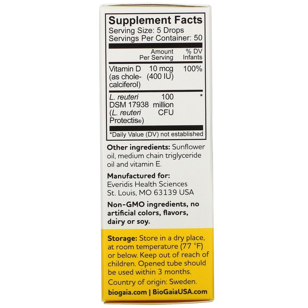 BioGaia, ProTectis, Baby Drops , For Colic & Digestive Comfort with Vitamin D, 0.34 fl oz (10 ml) - Imagem 3