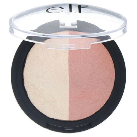 E.L.F., Baked Highlighter & Blush, ouro rosê, 0,18 oz (5 g)