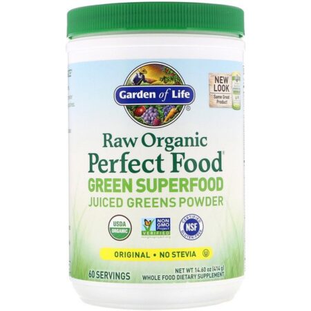 Garden of Life, Raw Perfect Organic Food, Superalimento Verde, Original, 419 g (14,8 oz)