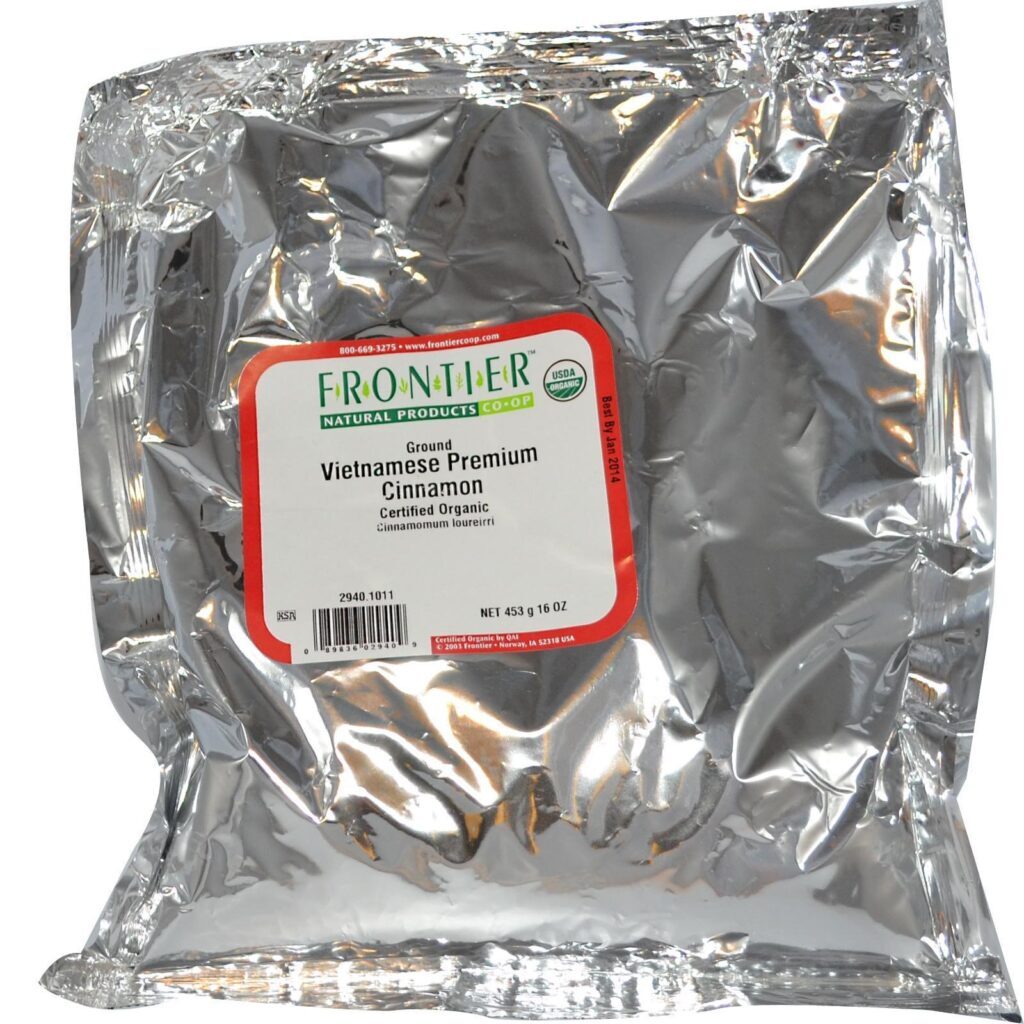 Frontier Natural Products, Canela orgânica em pó premium do Vietnã, 16 oz (453 g) - Imagem 2