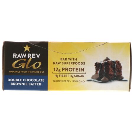 Raw Rev, Glo, Massa de Brownie de Chocolate Duplo, 12 Barras, 1,6 oz (46 g) Cada - Image 2