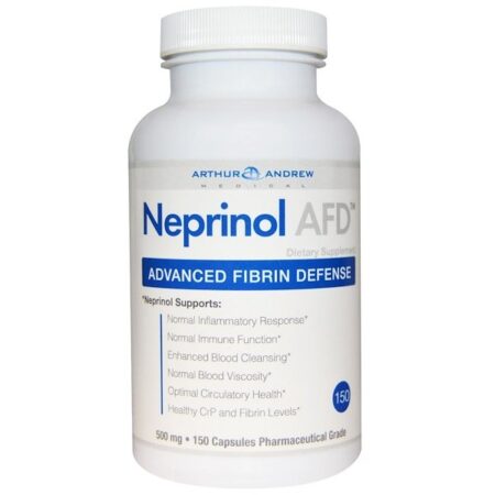 Arthur Andrew Medical, Neprinol AFD, Advanced Fibrin Defense, 500 mg, 150 Cápsulas