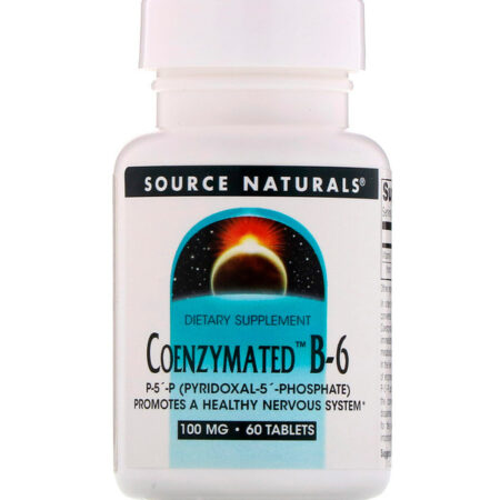 Source Naturals, B-6 Coenzimado, 100 mg, 60 Comprimidos