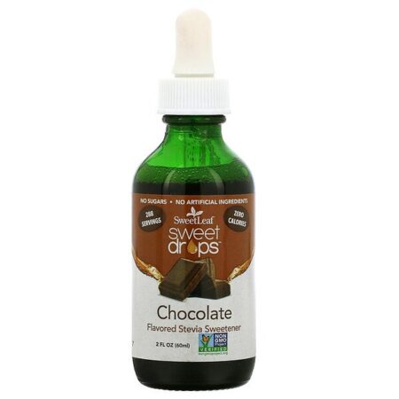 Wisdom Natural, SweetLeaf, Sweet Drops Stevia Sweetener, Chocolate, 2 fl oz (60 ml)