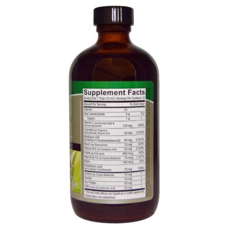 Nature's Answer, Complexo Líquido de Vitamina B, Sabor Natural de Tangerina, 8 fl oz (240 ml) - Image 2