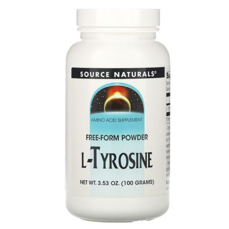 Source Naturals, L-Tirosina, Fórmula livre em pó, 3,53 oz (100 g)