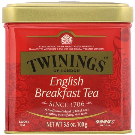 Twinings, Clássicos, Chá Solto para Café da Manhã Inglês, 3.53 oz (100 g)