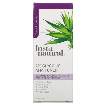 InstaNatural, 7% Glycolic AHA Toner, 1 fl oz (30 ml) - Image 2