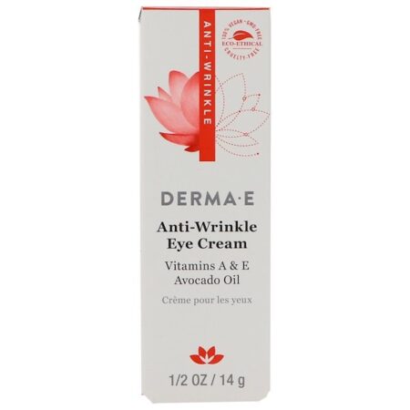 Derma E, Creme Antirrugas para Olhos, 1/2 oz (14 g)