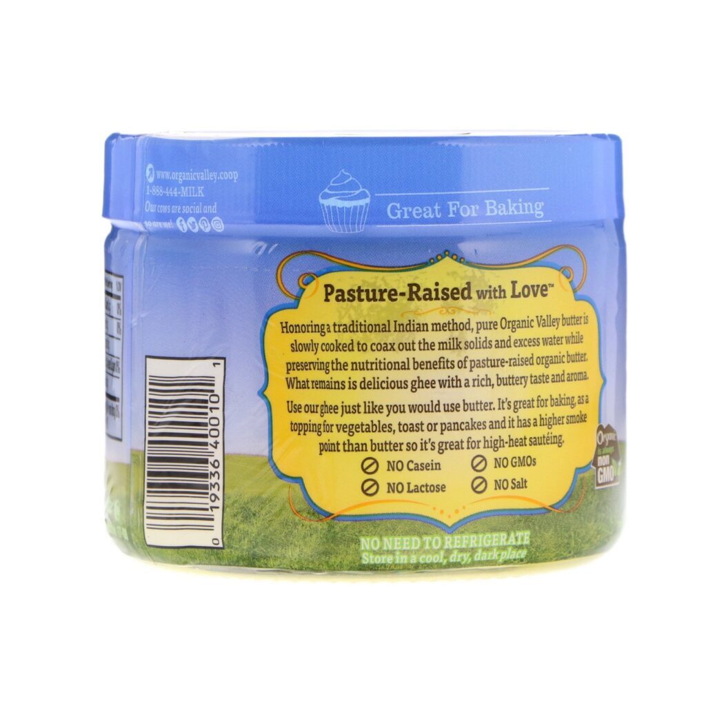Organic Valley, Manteiga Ghee Clarificada, 7,5 oz (212 g) - Imagem 3