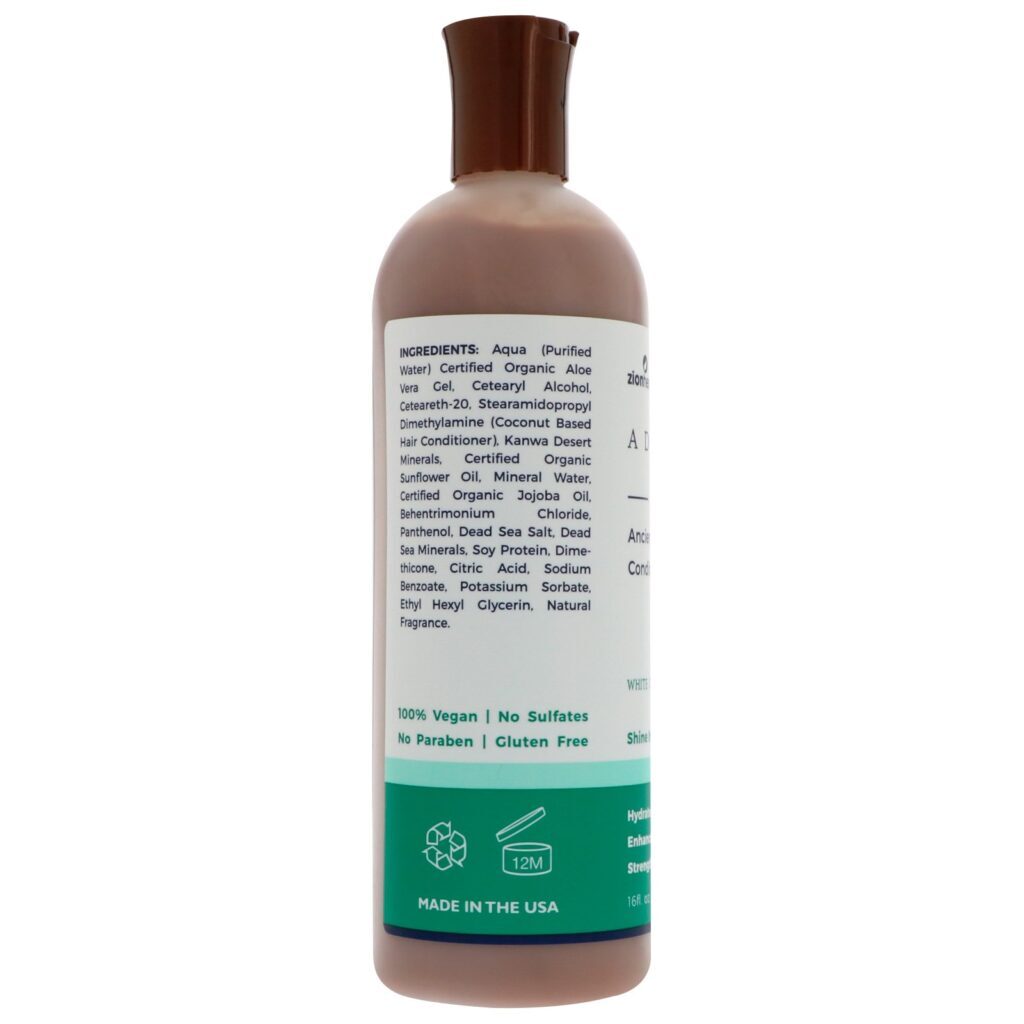 Zion Health, Adama, Condicionador de Minerais Antigos, Coco Branco, 16 fl oz (473 ml) - Imagem 3