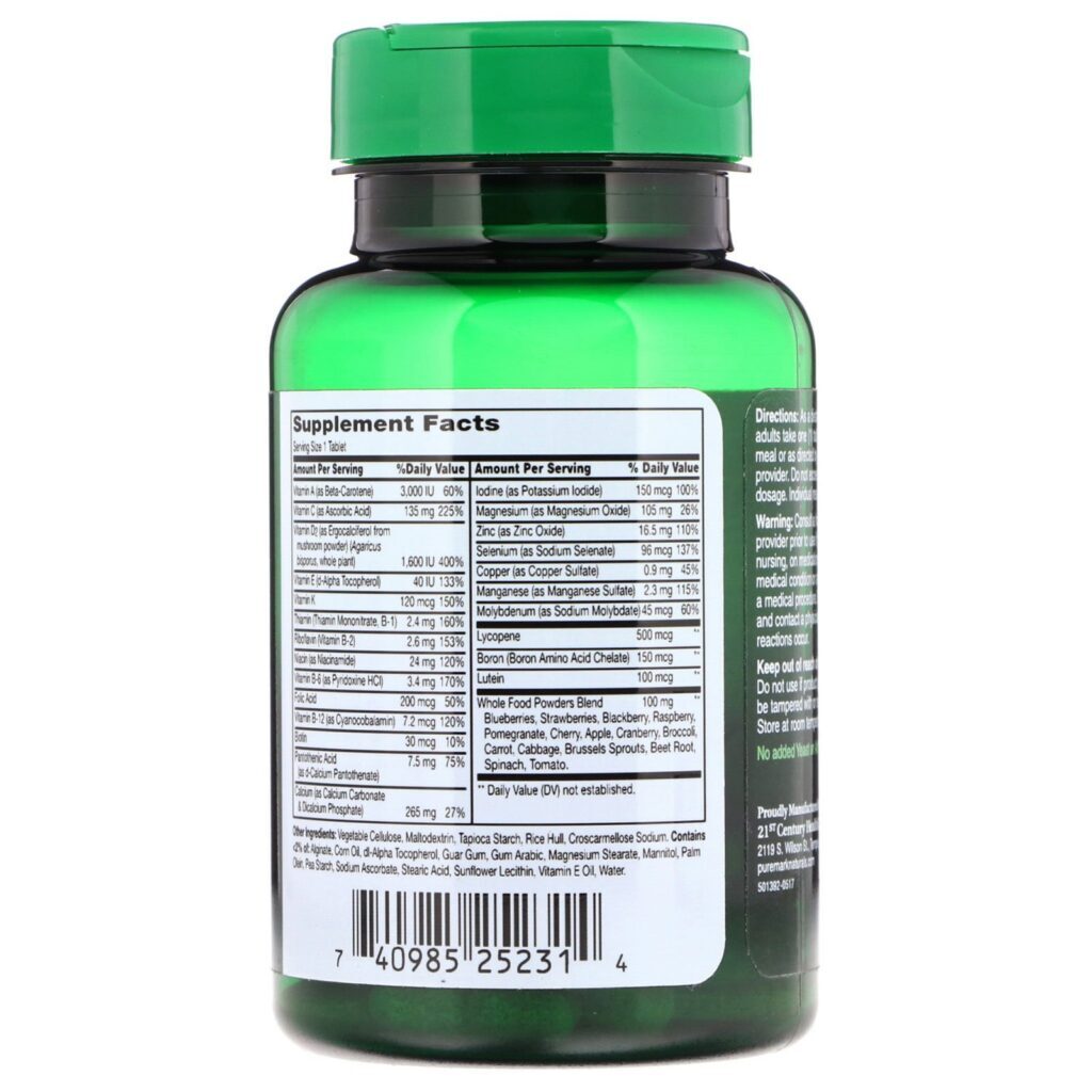 PureMark Naturals, Multivitamínico Masculino, 60 Comprimidos - Imagem 2