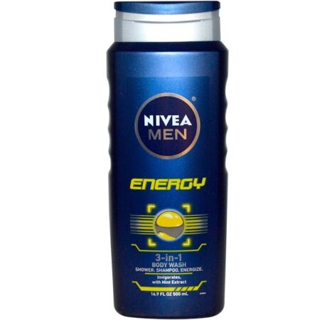 Nivea, 3 em 1 Sabonete Líquido Corporal, para Homens, Energia, 16.9 fl oz (500 ml)