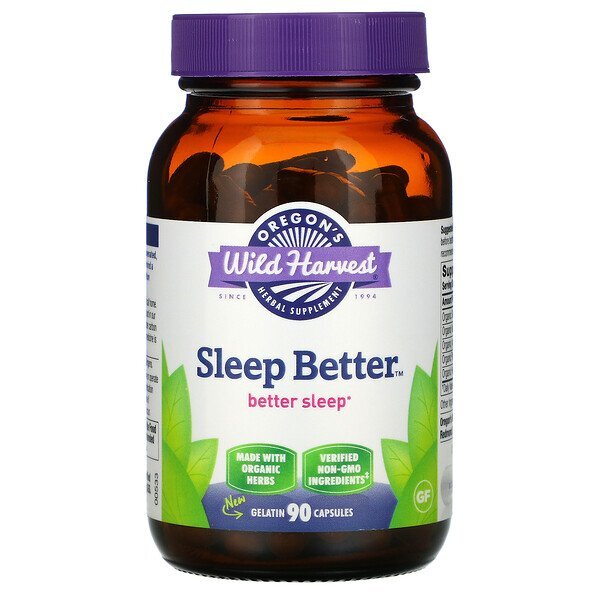 Oregon's Wild Harvest, Sleep Better, 90 Non-GMO Vegetarian Capsules