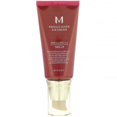 Missha, M Perfect Cover B.B Cream, FPS 42 PA+++, N. 21 Bege Claro, 50 ml (1,7 oz)