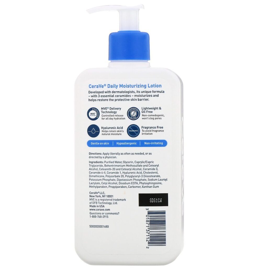 CeraVe, Loção Hidratante Diária, Leve, 355 ml (12 fl oz) - Imagem 2