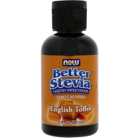 Now Foods, Better Stevia, Adoçante Líquido de Calorias Zero, Caramelo Inglês, 60 ml (2 fl oz)