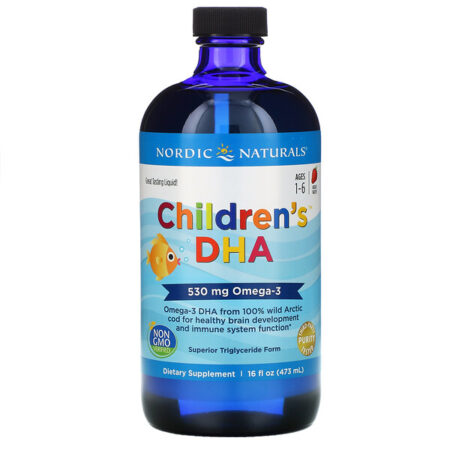 Nordic Naturals, Children's DHA, Morango, Idades 1 a 6, 530 mg, 473 ml (16 fl oz)