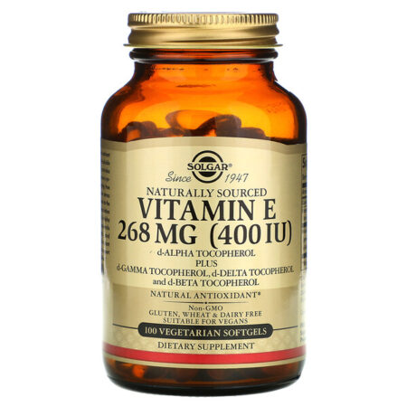 Solgar, Vitamina E, 268 mg (400 IU), 100 cápsulas softgel vegetarianas