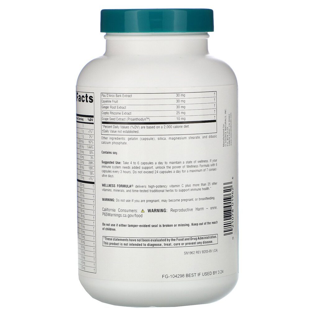 Source Naturals, Wellness Formula, Daily Immune Support, 240 Capsules - Imagem 3