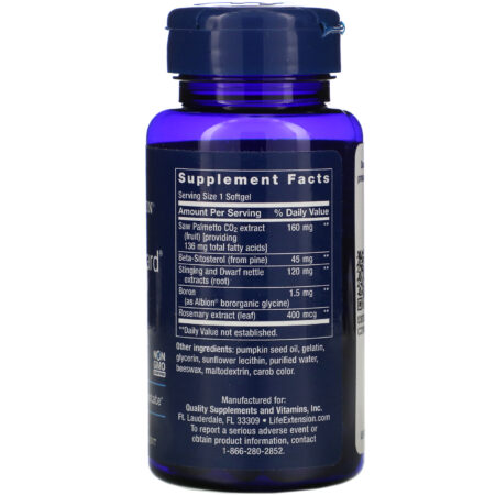 Life Extension, PalmettoGuard Saw Palmetto/Nettle Root with Beta-Sitosterol, 60 Softgels - Image 2