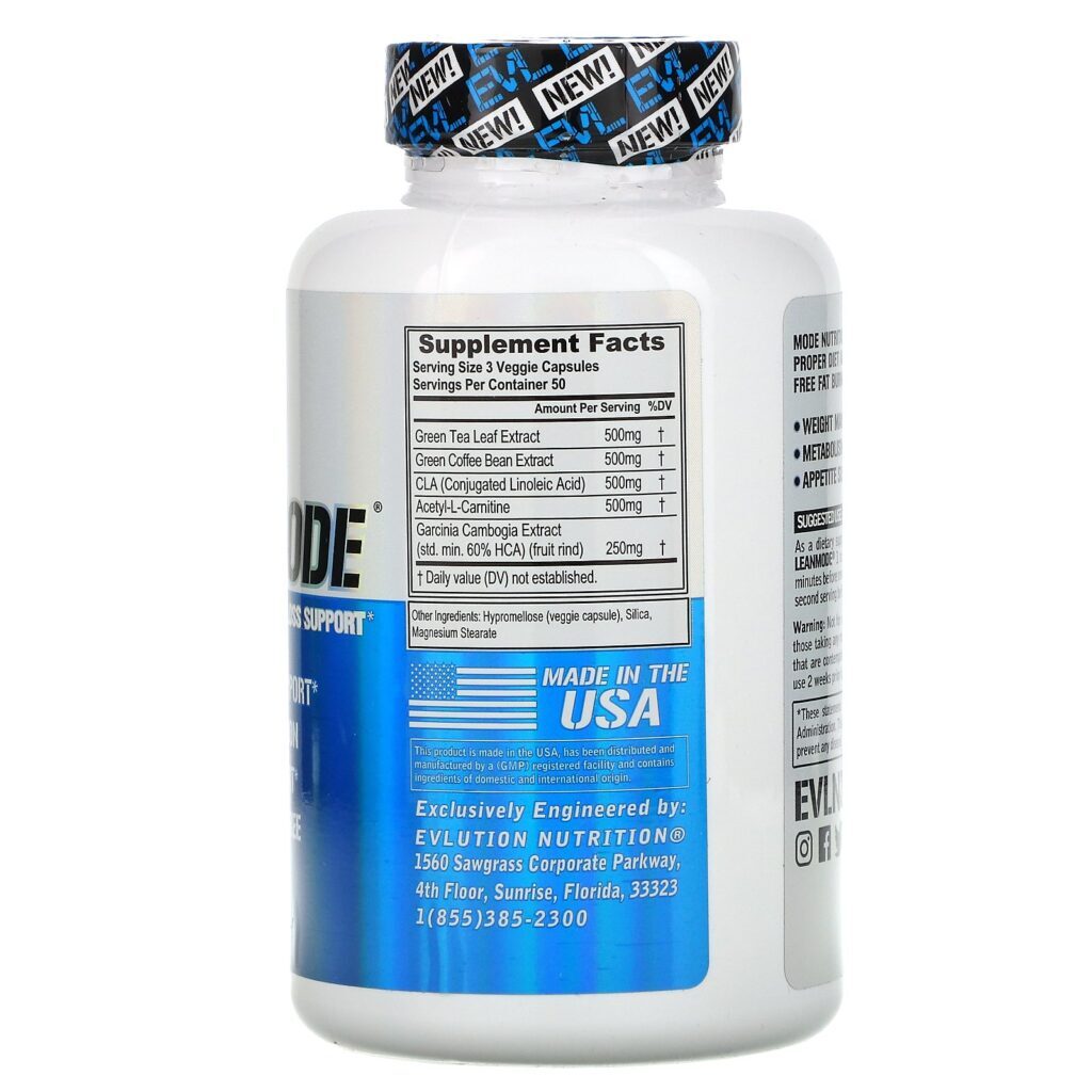 EVLution Nutrition, LeanMode, 150 Cápsulas - Imagem 2