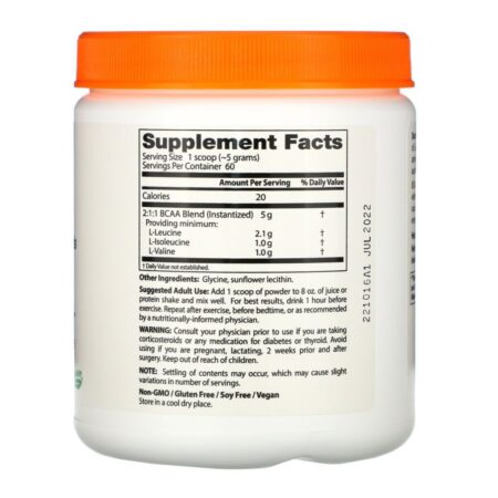 Doctor's Best, BCAA em Pó Instantâneo, 10.6 oz (300 g) - Imagem 2