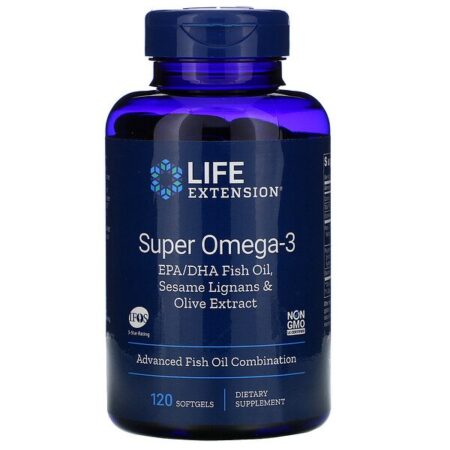 Life Extension, Super Omega-3 EPA/DHA Fish Oil, Sesame Lignans & Olive Extract, 120 Softgels