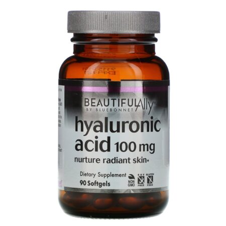 Bluebonnet Nutrition, Beautiful Ally, Hyaluronic Acid, 100 mg , 90 Softgels - Image 3