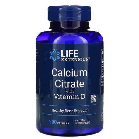 Life Extension, Calcium Citrate with Vitamin D, 200 Capsules