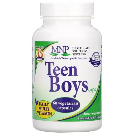 Michael's Naturopathic, Cápsulas para Meninos Adolescentes, Multivitamínico Diário, 60 Cápsulas Vegetarianas e Kosher