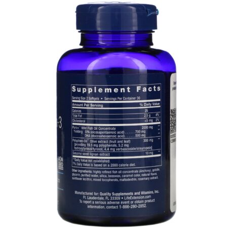 Life Extension, Super Omega-3, 60 Softgels - Image 2