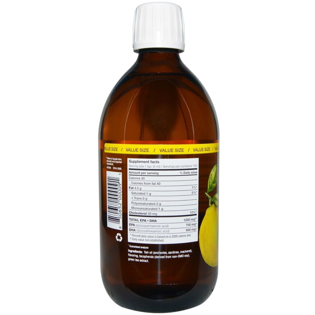 Ascenta, NutraSea, Ômega-3, Sabor de Limão Zesty, 500 ml (16,9 fl oz) - Imagem 2