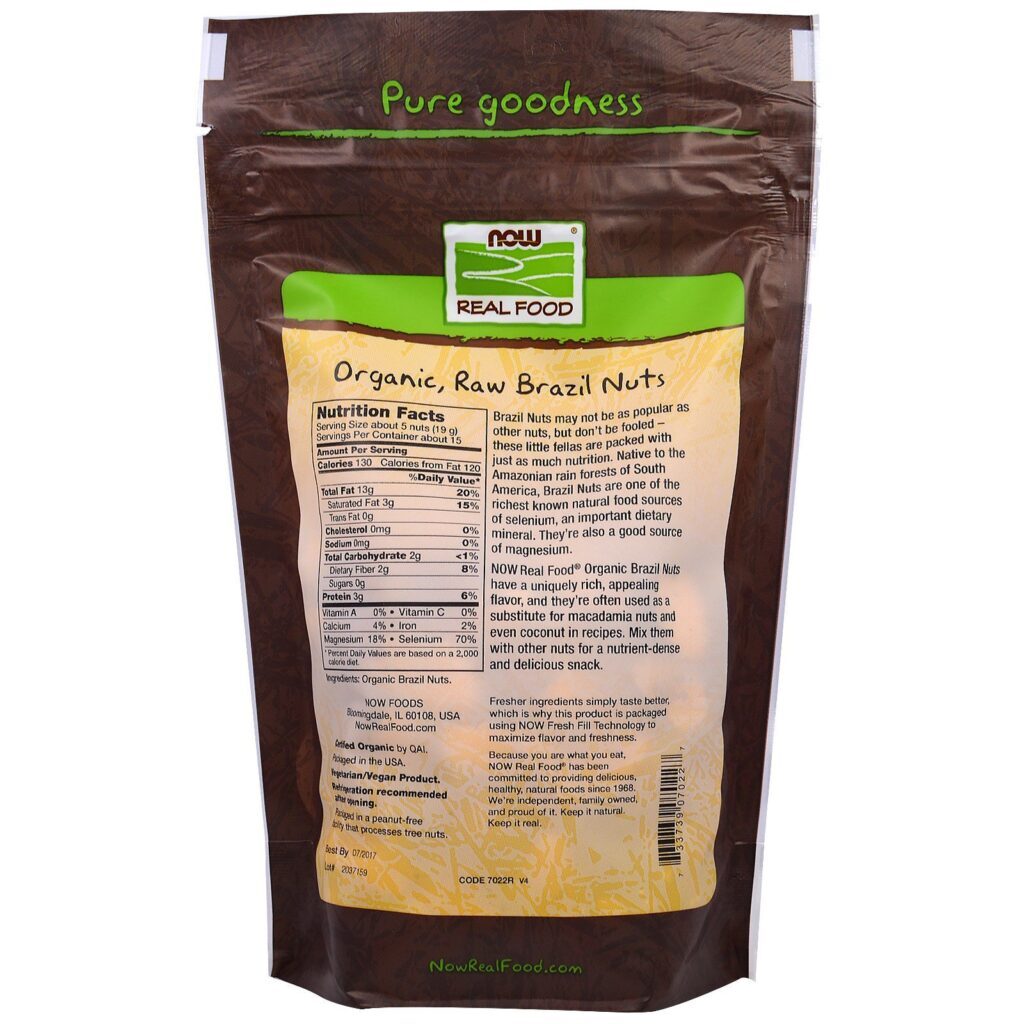 Now Foods, Alimento Real, Castanha-do-pará Orgânica, Sem Sal, 284 g (10 oz) - Imagem 2