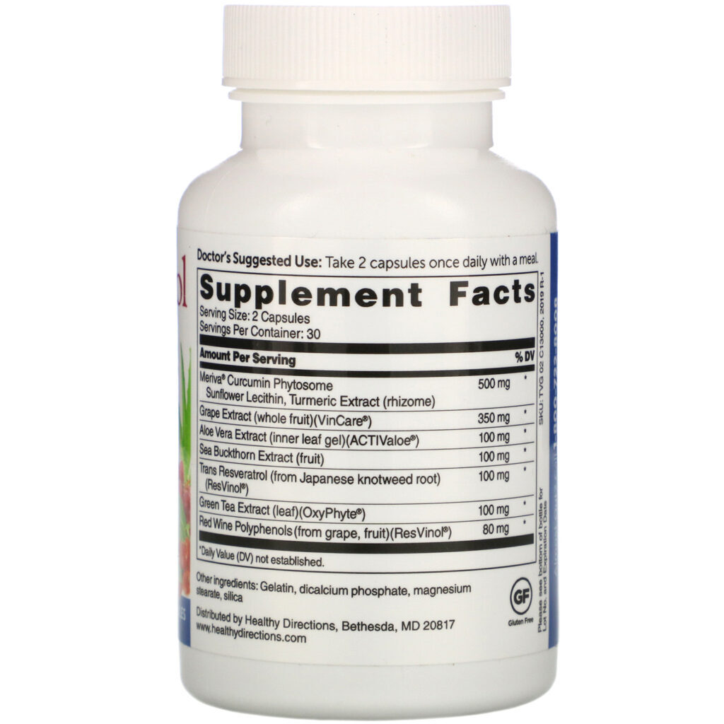 Dr. Whitaker, Triveratrol Gold, 60 Capsules - Imagem 2