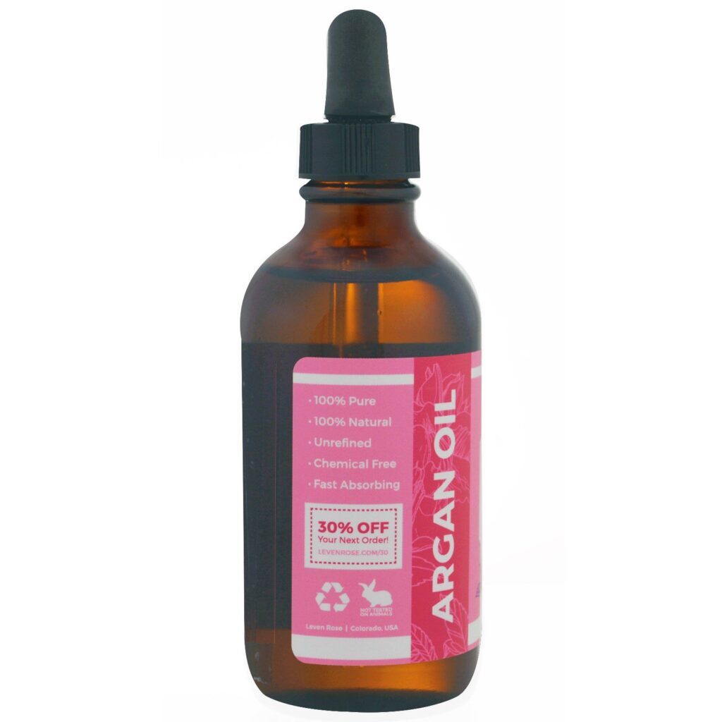 Leven Rose, Óleo de Argan Orgânico 100% Puro, 118 ml (4 fl oz) - Imagem 3