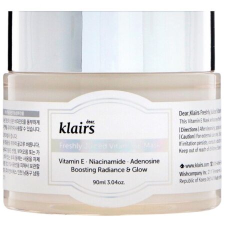 Dear, Klairs, Máscara de Vitamina E Freshly Juiced, 90 ml (3,4 oz)