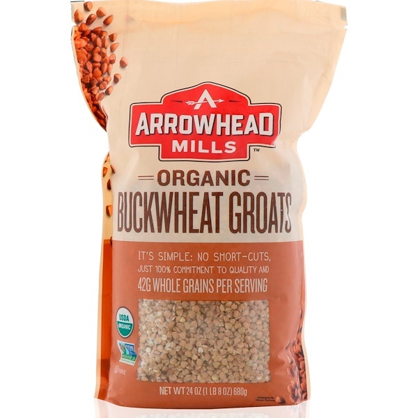 Arrowhead Mills, Orgânico, Grãos de Trigo Mourisco, 24 oz (680 g)