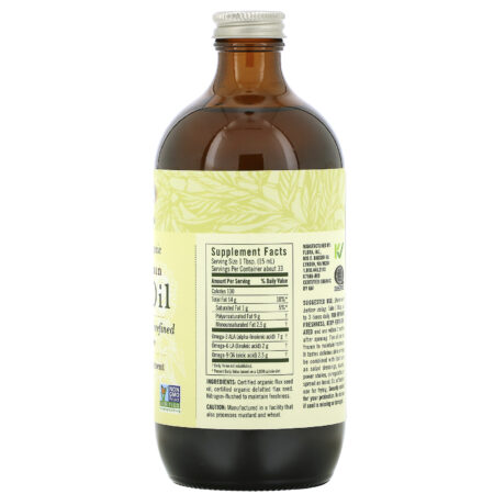 Flora, Certified Organic High Lignan Flax Oil, 17 fl oz (500 ml) - Image 2