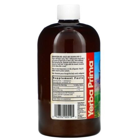 Yerba Prima, Great Plains, Bentonita, Desintoxicante, 473 ml (16 fl oz) - Imagem 2